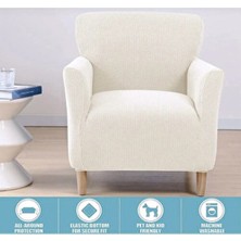 Arzuyum Likrali Kumaş Tek Kişilik Koltuk Örtüsü Bajyer Kılıfı Esnek Lastikli