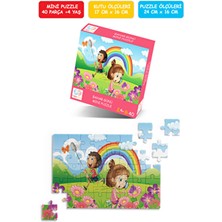 Çılgın Zeka Bahar Günü Mini Puzzle 40 Parça 3-7 Yaş Çocuk Puzzle Yapboz