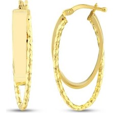 Assos Pırlanta Tasarım Altın Küpe - 14K