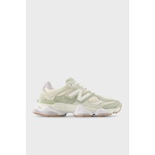 New Balance Deri Karışımlı Süet Logolu Bağcıklı Sneaker Ayakkabı Bayan Ayakkabı U9060AUC