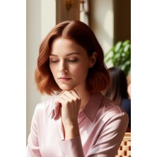 FRM Kadın Saten Dokuma Gömlek Regular Fit Uzun Kollu Zamansız Şıklık ve Üstün Konfor Sunar Şık