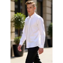 PayBuy Erkek Dokulu Slim Fit Uzun Kollu Gömlek Modern Tarzı ve Konforu Bir Arada Sunan Şık Seçim Spor