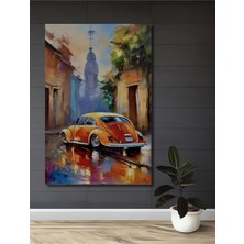 Teona Ahşap Sulu Boya Görünümlü Ahşap Tablo Klasik Vosvoslu Şehir Manzarası Yağlı Boya Sanat Eseri