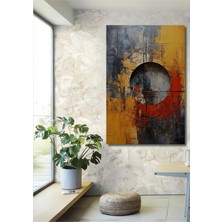 Teona Ahşap Soyut Yağlı Boya Görünümlü Ahşap Dekoratif Tablo Modern Sanat Eseri Dikdörtgen Tablo