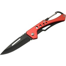 Hongjie Taktik Katlanır Çakı | Kırmızı Saplı, Karabin Klipli, Outdoor ve Edc