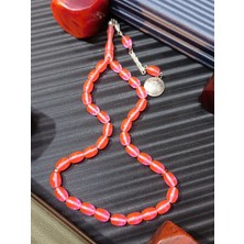 Anemore Collection Toz Kehribar Tesbih Pembe Renk