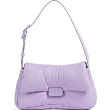 Emporio Armani Kadın Logolu Askılı Fermuar Kapamalı Iki Bölmeli Mor Omuz Çantası Y3E226 YWZ1V-80264