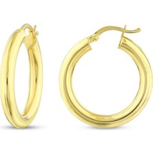 Assos Pırlanta Altın Halka Küpe - 14K