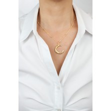 Liveyn Design Ince Zincir Harf Kolye C Harfi