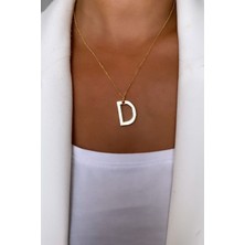Liveyn Design Ince Zincir Harf Kolye D Harfi