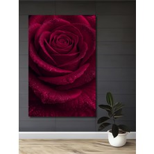 Teona Ahşap Işıltılı Gül Yağlıboya Görünümlü Dekoratif Ahşap Tablo Dikdörtgen Tablo