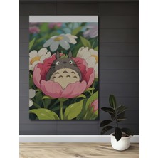 Teona Ahşap Ahşap Dekoratif Tablo My Komşum Totoro Sulu Boya Görünümlü Sanat Eseri Dikdörtgen Tablo