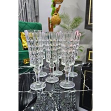 Gülümseten Avm 6 Lı Cam Ayaklı Kahve Yanı Su Bardağı | Flüt Bardak | Kahve Sunum Bardağı | Kristal Ayaklı Bardak