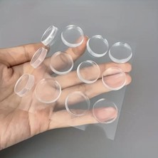 Evimdeyokyok Mobilya Dolap Kapağı Ses Önleyici Cam Kesme Tahtası Ayağı Şeffaf Yapışkanlı Stoper Ayak 21 Adet