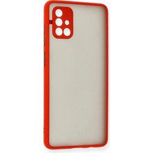 Techmrt Newface Samsung Galaxy A71 Kılıf Montreal Silikon Kapak - Kırmızı