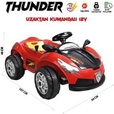 UJ Toys Thunder 12V Akülü Araba Kırmızı- Siyah