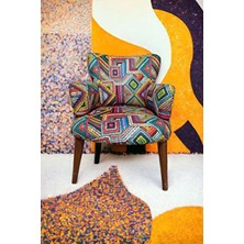 Berjer - Tekli Koltuk - Ceviz Ayak- desenli