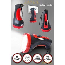 Janva Ultra Güçlü 1 Km Menzil El Feneri Şarjlı Prekejtör Kambur Fener Işıldak Lamba