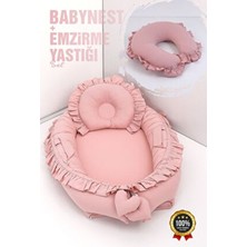 Umaybebek Babynest, Bebek Uyku Yatağı 0-2 Yaş Emzirme Yastığı 60X60 cm - %100 Pamuk Kumaş