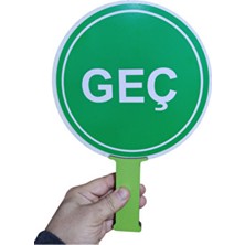 Heptex Ahşap Dur Geç Çift Yönlü Trafik Işaret Levhası