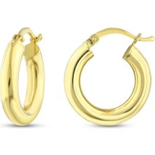 Assos Pırlanta Altın Halka Küpe - 14K