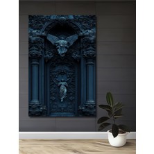 Teona Ahşap Melekli Sanat Eseri Yağlı Boya Görünümlü Ahşap Dekoratif Tablo Dikdörtgen Tablo