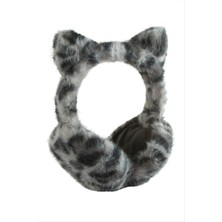 Hg.Aksesuar Leopar Desenli Yünlü Kışlık Kulaklık