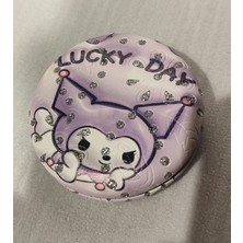 Ada Çanta Kırtasiye Sanrio Kuromi Figürlü Taşlı Cep Aynası