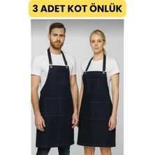 Atölye Barista Seramik Aşçı Master Chef Çiçekçi Pastacı Kot Denim Önlük 3 Adet