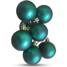 Leva Yılbaşı ve Eğlenceli Günler Süs Topu 4 cm Mat Yeşil 6 Ad