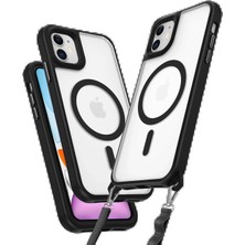 iPhone 12 Kılıf Enka Magsafe Silikon Kılıf - Siyah - FKU6068-8280