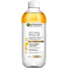 Garnier Skin Naturals Çift Fazlı Micellar Kusursuz Makyaj Temizleme Suyu (400 Ml)