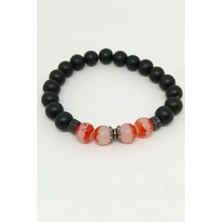 Down Art Akik ve Siyah Oniks Doğal Taşlı Bileklik