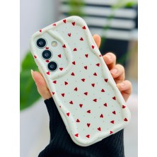 Go Aksesuar Samsung Galaxy S24 Uyumlu Kırmızı Kalpler Baskı Tasarımlı Silikon Kılıf