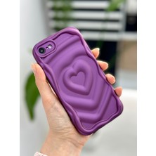 Go Aksesuar Iphone 7 - 8 - Se 2020 Uyumlu 3D Kabartma Mat Kalp Silikon Kılıf