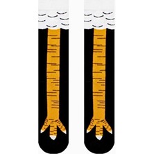 MG Çorap MG Soket Çorap Kadın İçin Tavuk Bacağı Desenli Pamuk / Elastan Yıkamalı Tasarım