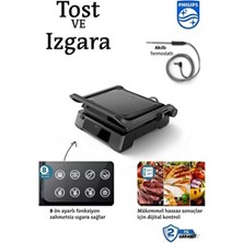 Philips 7000 Serisi Izgara ve Döküm Plakalı Tost Makinesi Mükemmel Hassas Ayarlar Için Dijital Kontrol