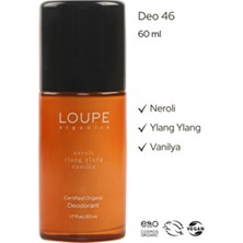 DEO46 Organik Deodorant Roll-On Neroli, Ylang Ylang, Vanilya | %100 Doğal, Alüminyum Içermez 60ML