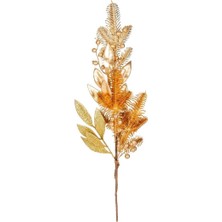Herdekora Yılbaşı Süsü Simli Dal Gold 78 Cm.