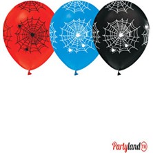 Partylandtr Spider Spiderman Örümcek Adam Temalı Baskılı Balon 10 Adet