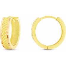 Assos Pırlanta Altın Halka Küpe - 14K