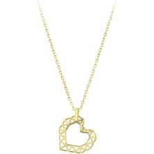 Assos Pırlanta Kalp Figürlü Altın Kolye - 14K