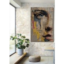 Teona Ahşap Bozuk Para Sanat Tablosu Yağlı Boya Görünümlü Dekoratif Ahşap Tablo Dikdörtgen Tablo