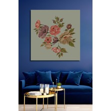 Teona Ahşap Romantik Gül Bahçesi Yağlı Boya Görünümlü Dekoratif Ahşap Tablo Dikdörtgen Tablo