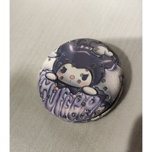 Ada Çanta Kırtasiye Sanrio Kuromi Figürlü Taşlı Cep Aynası