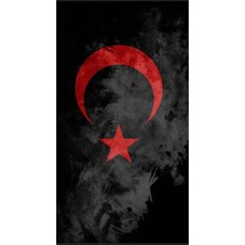 Aydın Garage Araba Kapı Direk Kaplama Folyosu Siyah Kırmızı Türk Bayrağı