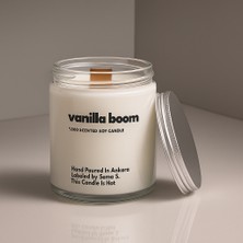 Basement : Vanilla Boom : Cam Kavanozda Kokulu %100 Soya Mum (Vanilya, Karamel, Sedir)