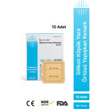 Luofucon Yapışkan Kenarlı Yumuşak Silikonlu Yara Örtüsü – Su Geçirmez, Hava Geçirir, Hızlı Iyileşme ve Koruma (10’lu Paket)