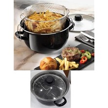 Trendhane Emaye Kızartma Tenceresi 22 cm  4.5 Lt