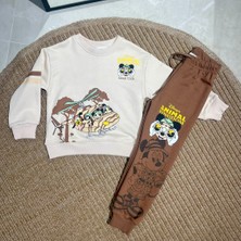 Disney Safari Tour Baskılı Çocuk Takımı – Sırt Baskılı Sweatshirt & Jogger Alt